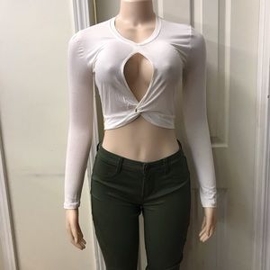 White crop top